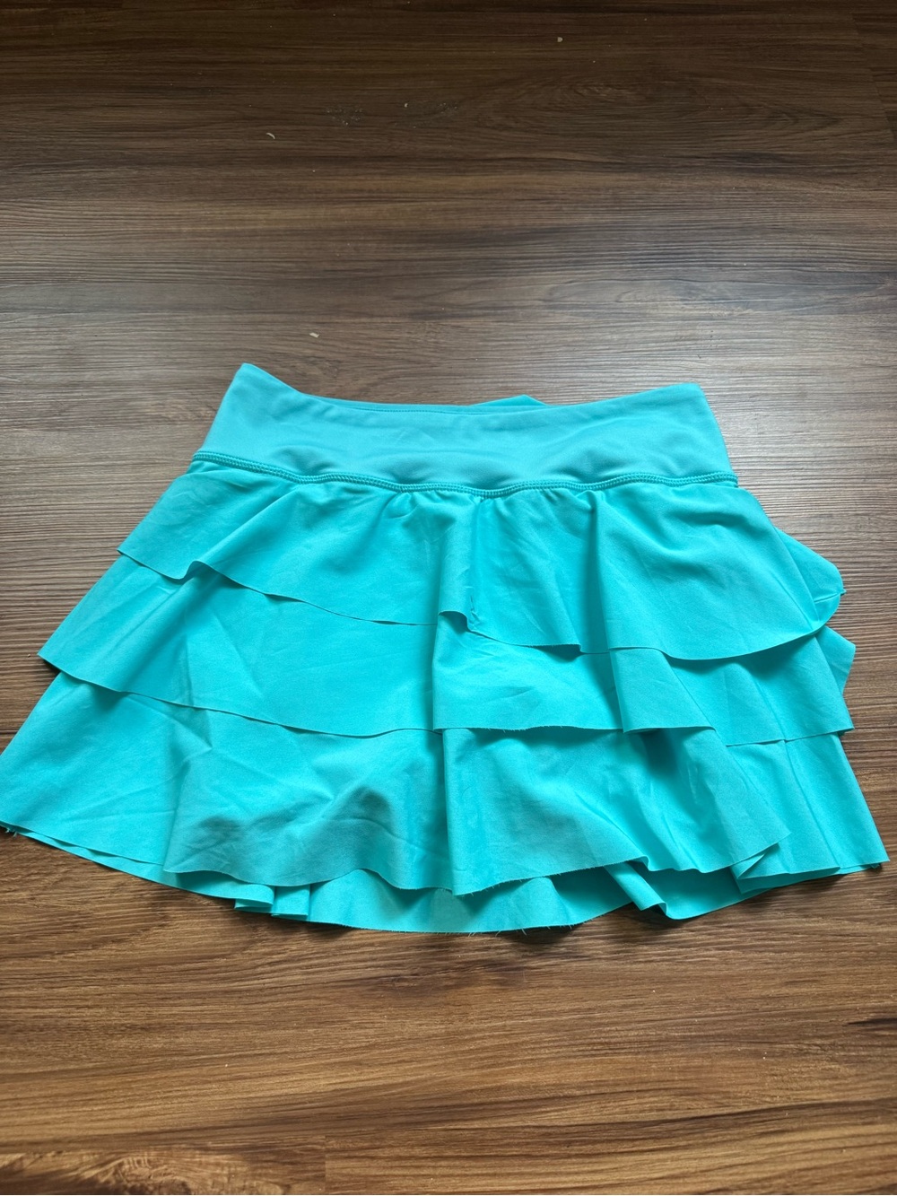 JoyLab Teal Tiered Ruffle Skater Skirt